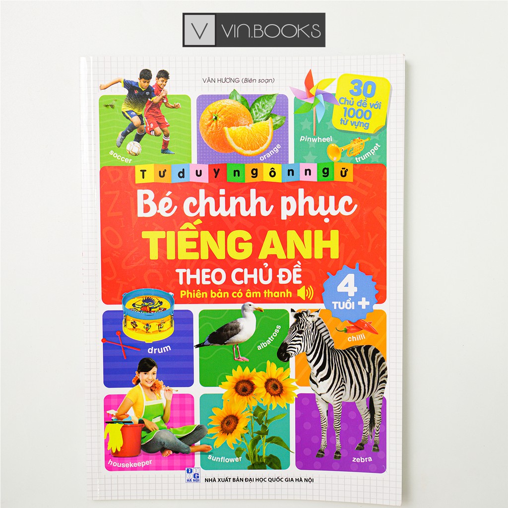 Sách Bé Chinh Phục Tiếng Anh Theo Chủ Đề Tư Duy Ngôn Ngữ Phiên Bản Âm Thanh