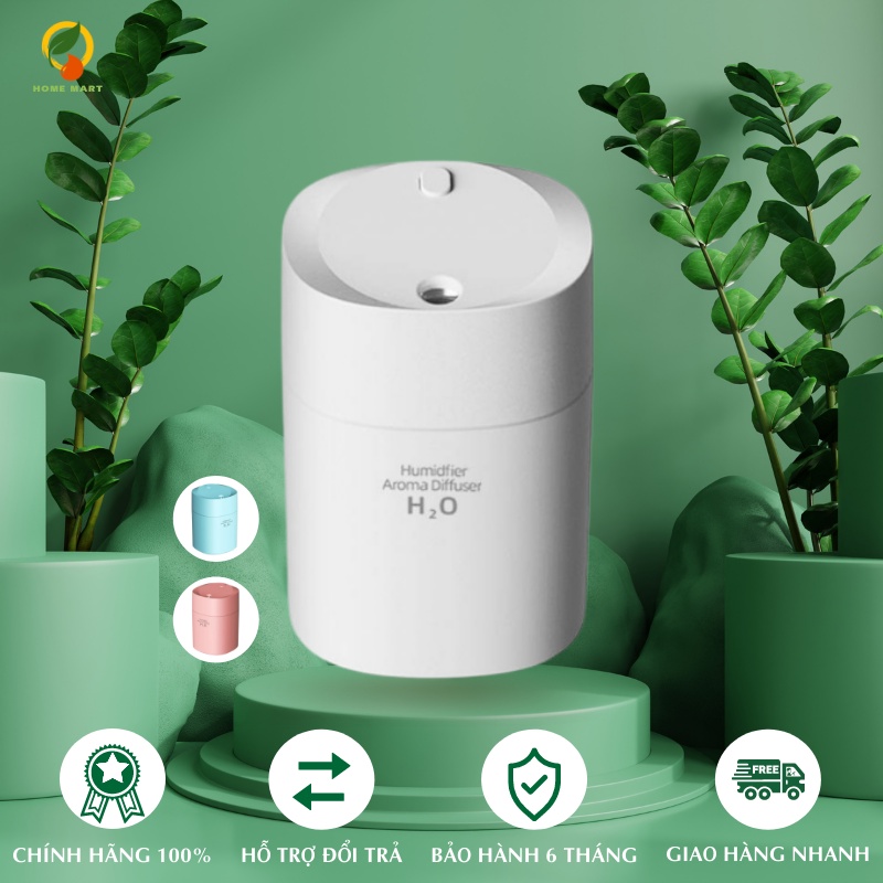 Máy khuếch tán tinh dầu phun sương mini Humidifer 220ml: tạo ẩm xông phòng khử mùi trong nhà và trên xe hơi