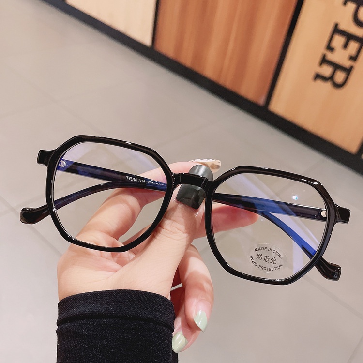 Mắt kính cận VIENDO gọng đa giác tròng đổi màu chống ánh sáng xanh tia UV thời trang Hàn Quốc cho nam nữ