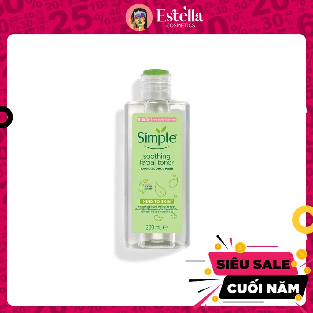 Nước hoa hồng Simple Smoothing Facial Toner 200ml