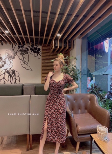 Đầm hoa 🌷Đầm suông hoa xẻ tà 🌷FREESHIP 🌷Nhập MADEBY20 giảm 20k đơn trên 300k | BigBuy360 - bigbuy360.vn