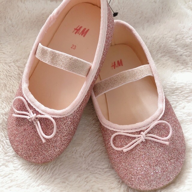 Giày búp bê nhũ HM cho bé gái