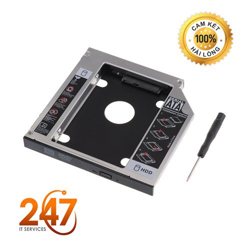 Khay Ổ Cứng Laptop Caddy Bay Dày 12.7mm Chuẩn SATA 3.0 Xịn