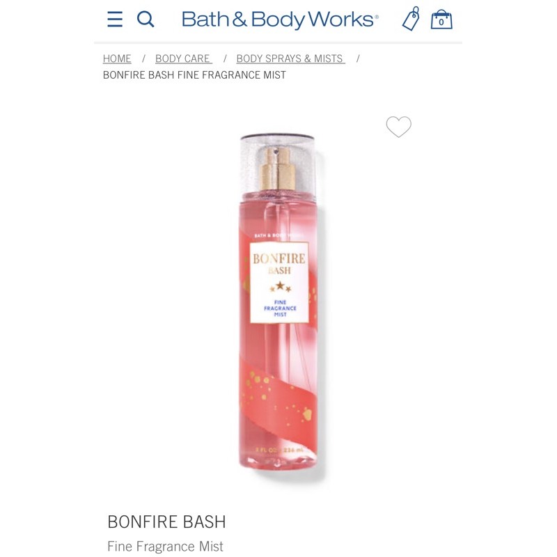 BILL XỊT THƠM BODY MIST BONFIRE BASH USA BBW