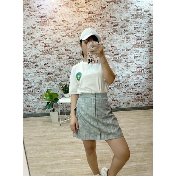 Chân Váy Ngắn Túi Hộp Phối Sọc | BigBuy360 - bigbuy360.vn