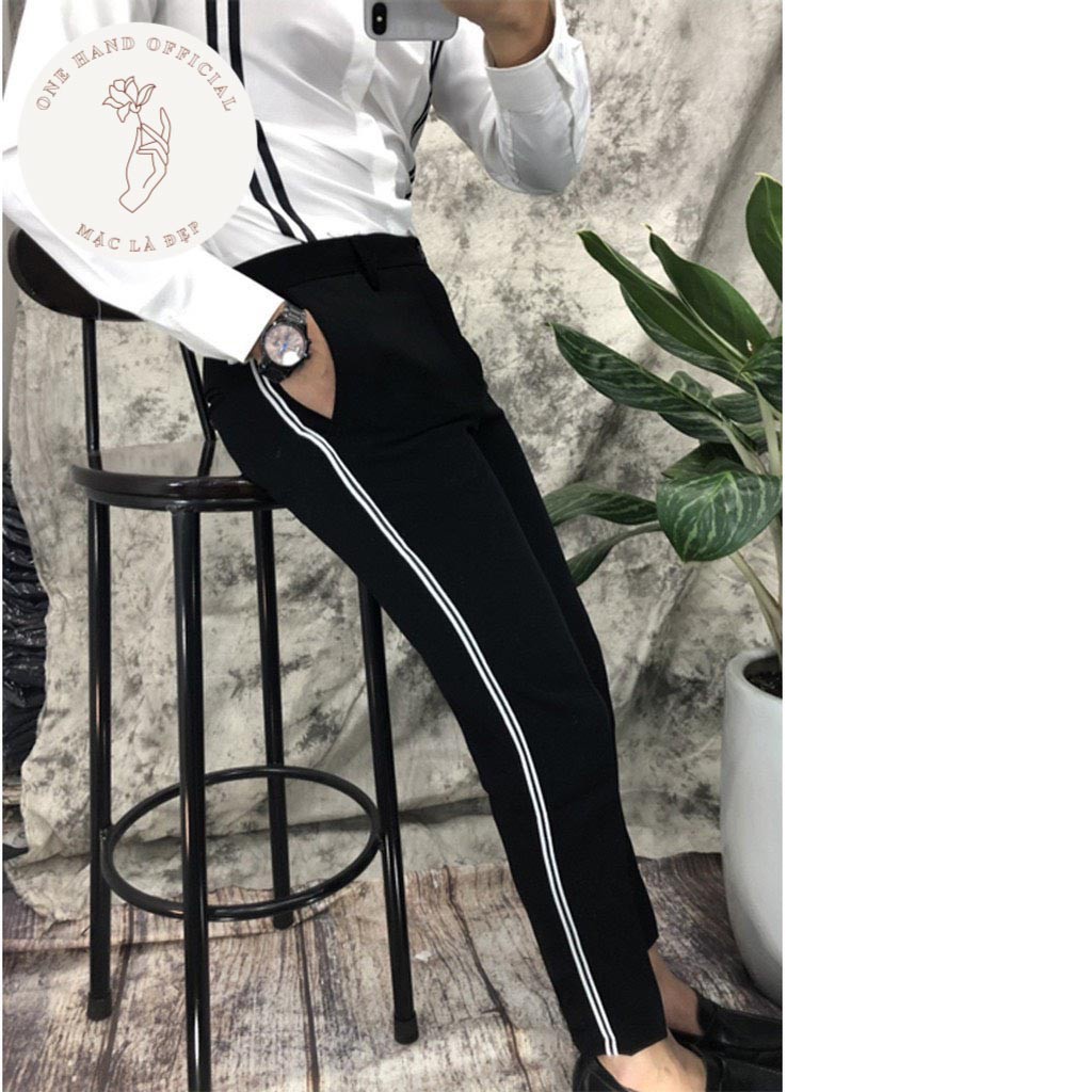 Quần thể thao nam POCA quần kẻ sọc nam vải cotton mặc được 4 mùa ( QKS ) - sp 16