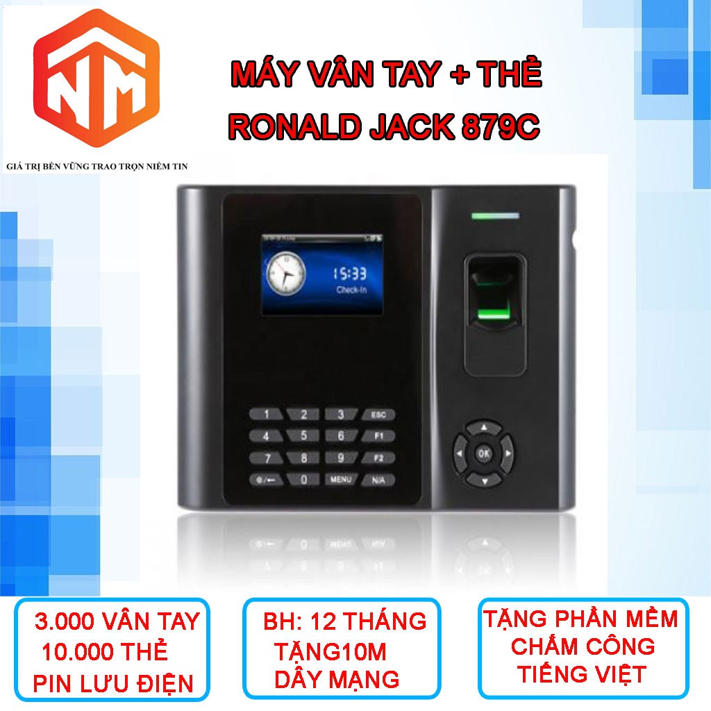 Máy chấm công Ronald Jack 879C - Máy Chấm Công Vân Tay - Nhật Minh