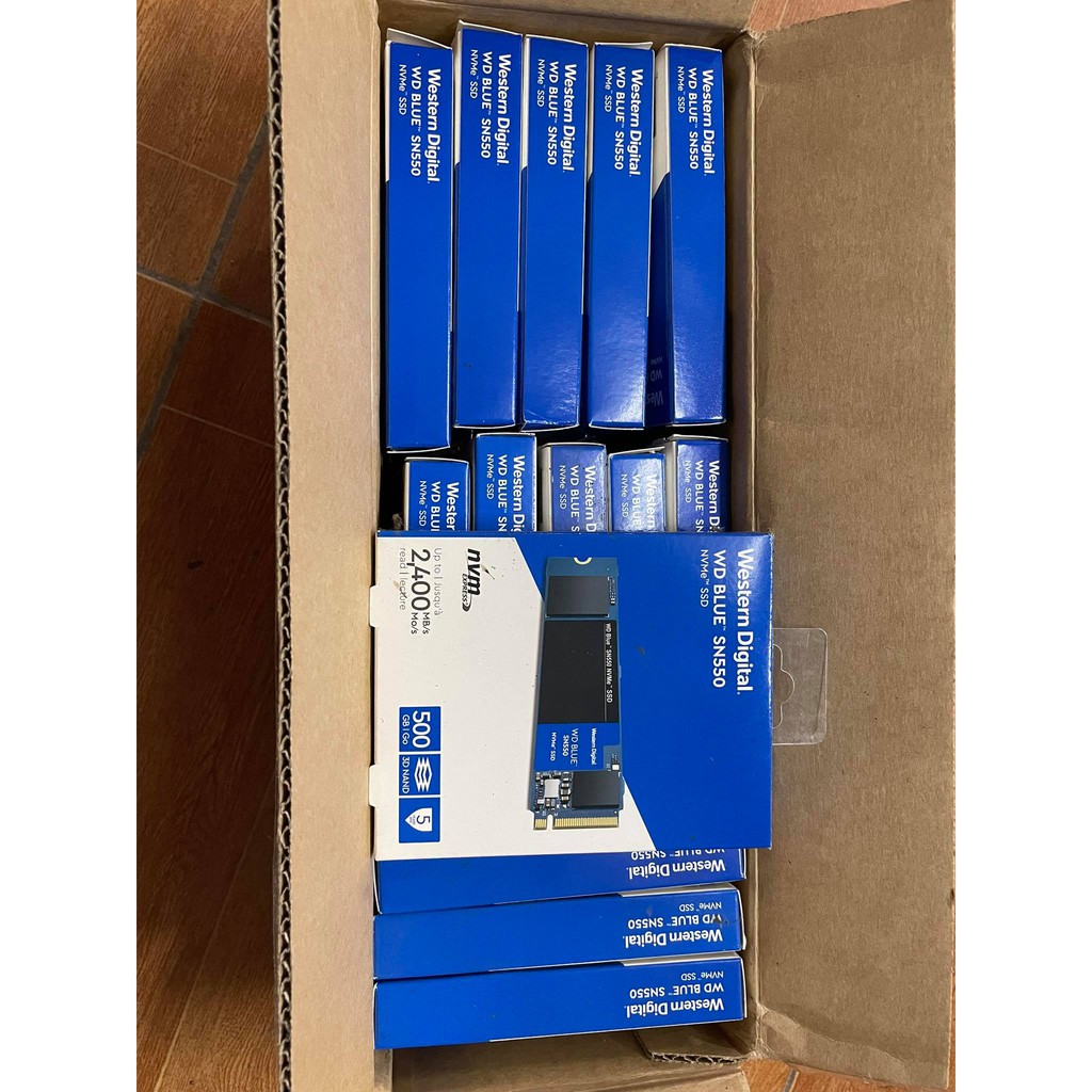 Ổ cứng SSD Western Digital Blue SN550 PCIe Gen3 x4 NVMe M.2 500GB WDS500G2B0C  BẢO HÀNH DÀI ~8-2025 SK 90-100% FULLBOX | BigBuy360 - bigbuy360.vn