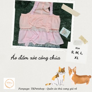 Áo đầm công chúa vải mát TKPetshop dành cho chó mèo