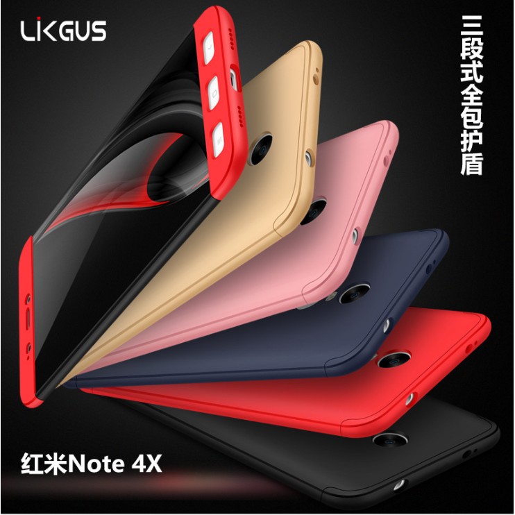 xiaomi note4x | ốp lưng xiaomi redmi note 4x 3mảnh bảo vệ 360 độ thời thượng ( tặng dán nano )