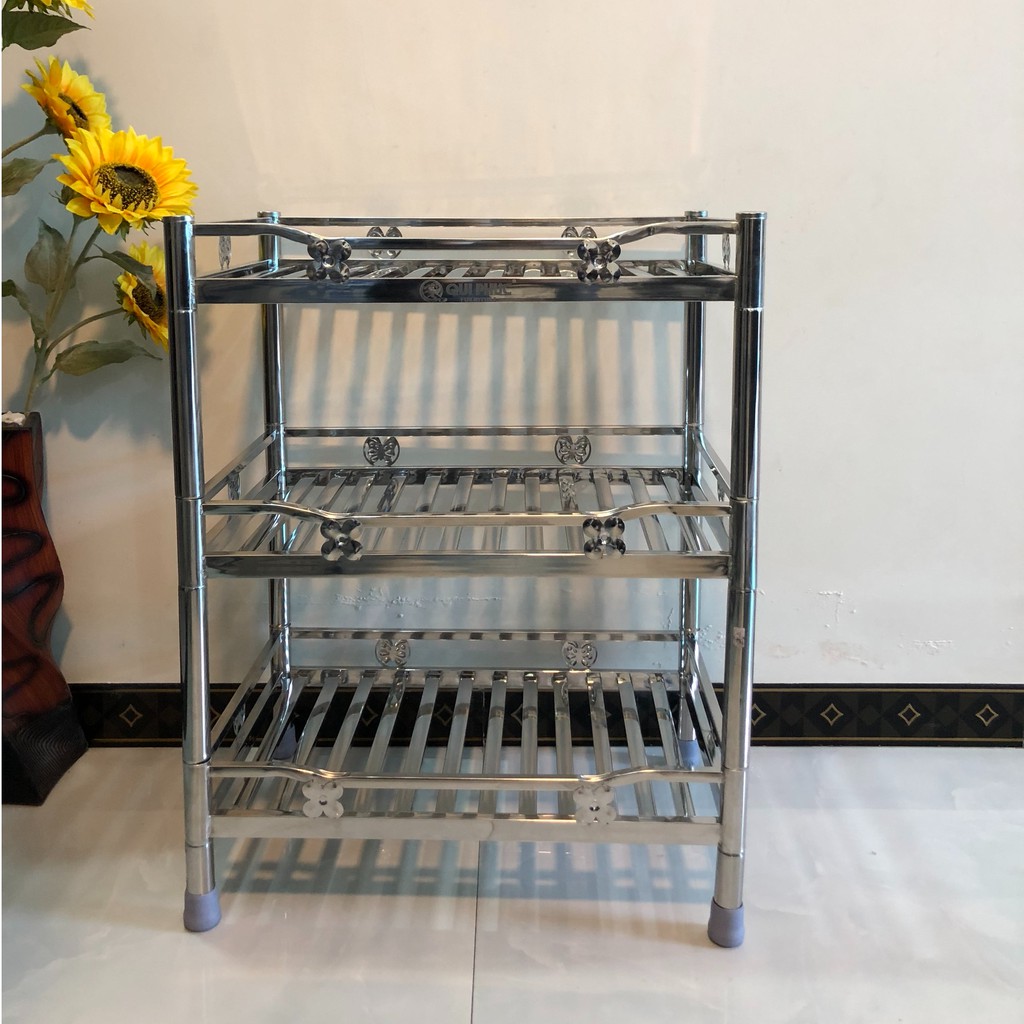 Kệ inox chén bát , xoong nồi, kệ inox nhà bếp