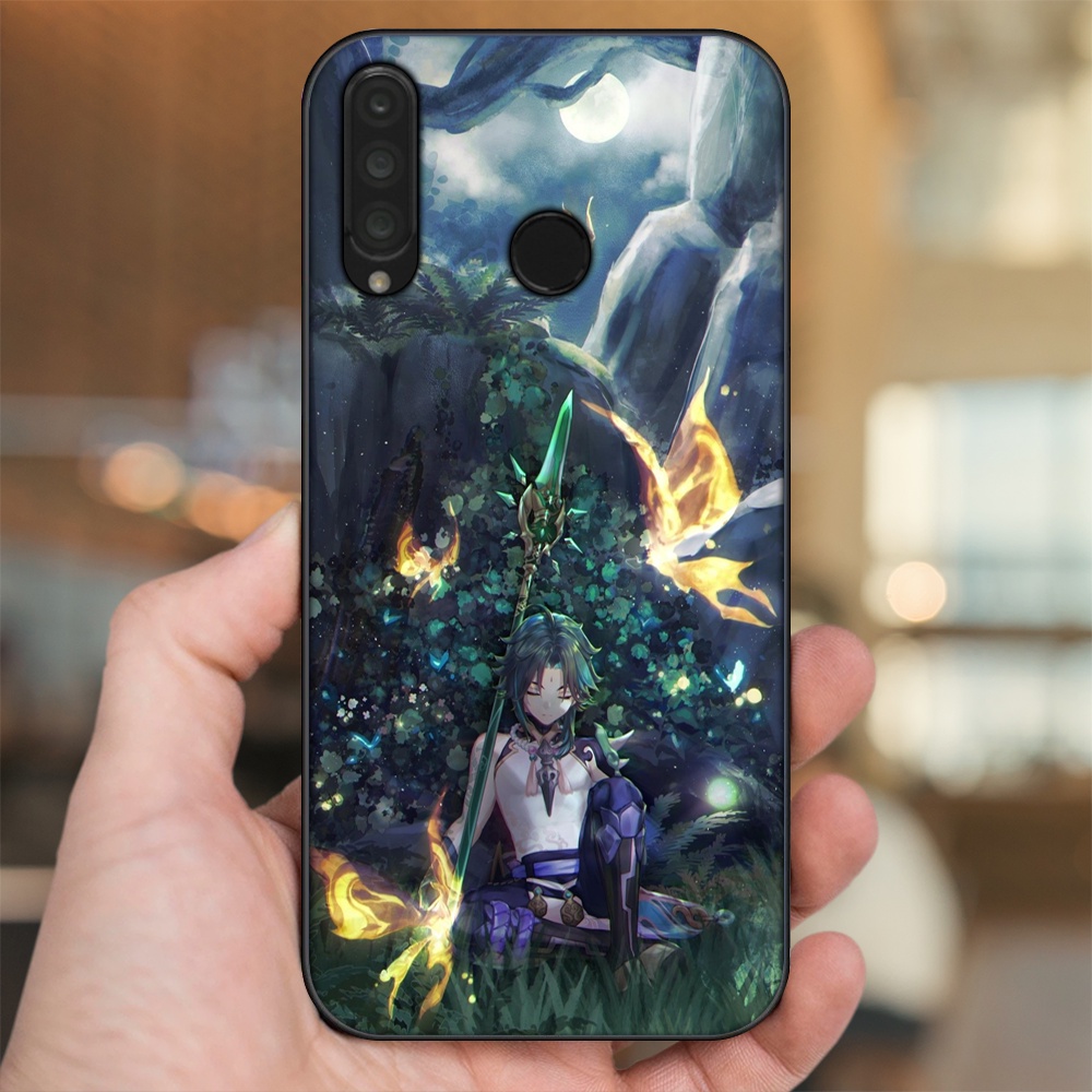 Ốp lưng Huawei P30 Lite, Nova 4e viền đen in hình Xiao Genshin Impact