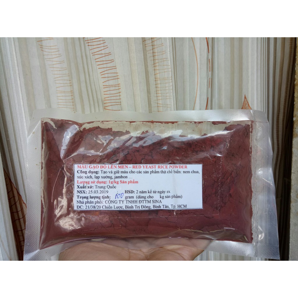 [100g 500g] BỘT GẠO MEN ĐỎ BỘT HỒNG CÚC (Red Yeast Rice)