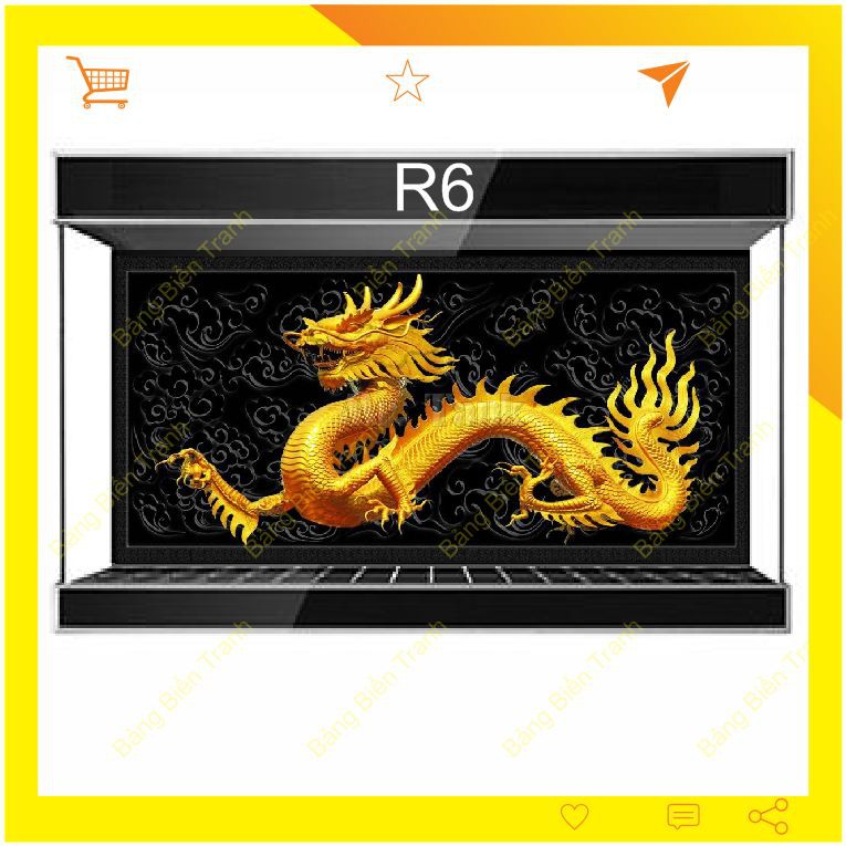 Tranh 3D bể cá mẫu rồng R6