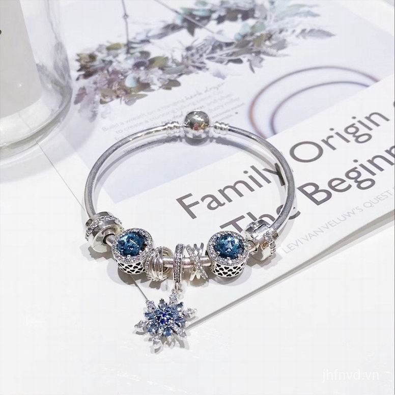 PANDORA Vòng đeo tay mạ bạc 925 thiết kế độc đáo thời trang