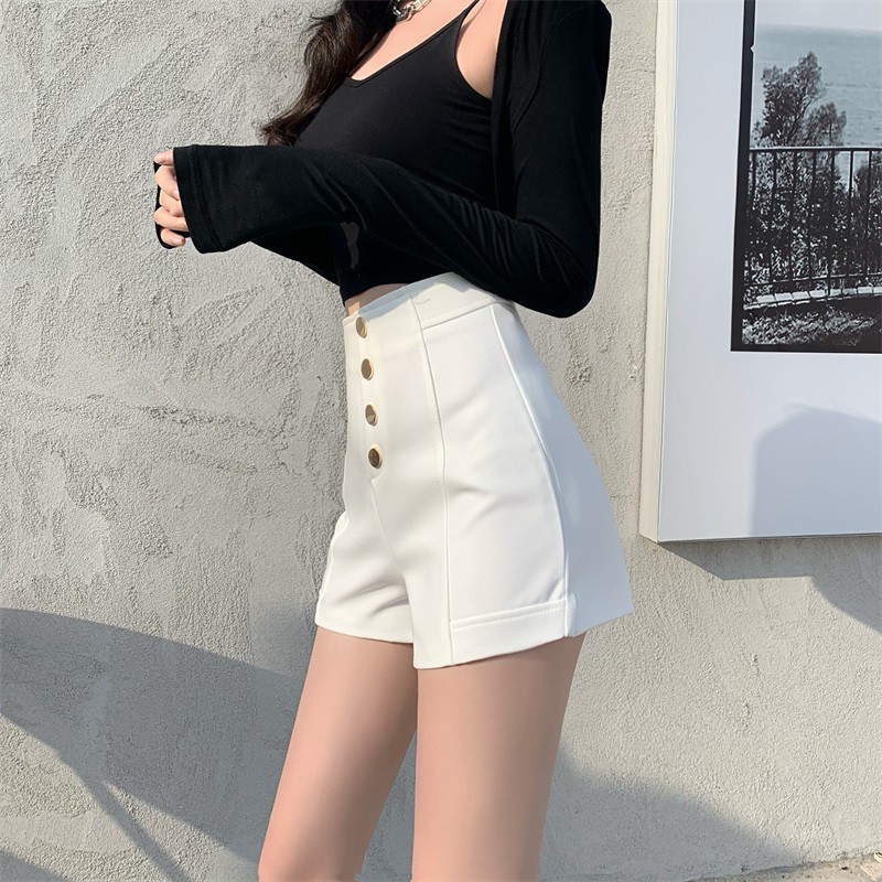 Quần short nữ lưng cao, quần đùi nữ ống rộng 4 khuy 31 September mã M1 | BigBuy360 - bigbuy360.vn