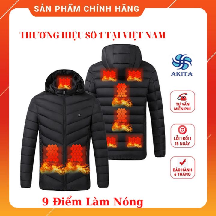 Áo Sưởi Ấm Nhật Bản 9 Điểm Nóng, Bộ Áo Sưởi Ám Mấu 2021, Sản Phẩm Áo Phao Có Chế Độ Sưởi Ấm