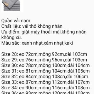 Quần âu nam