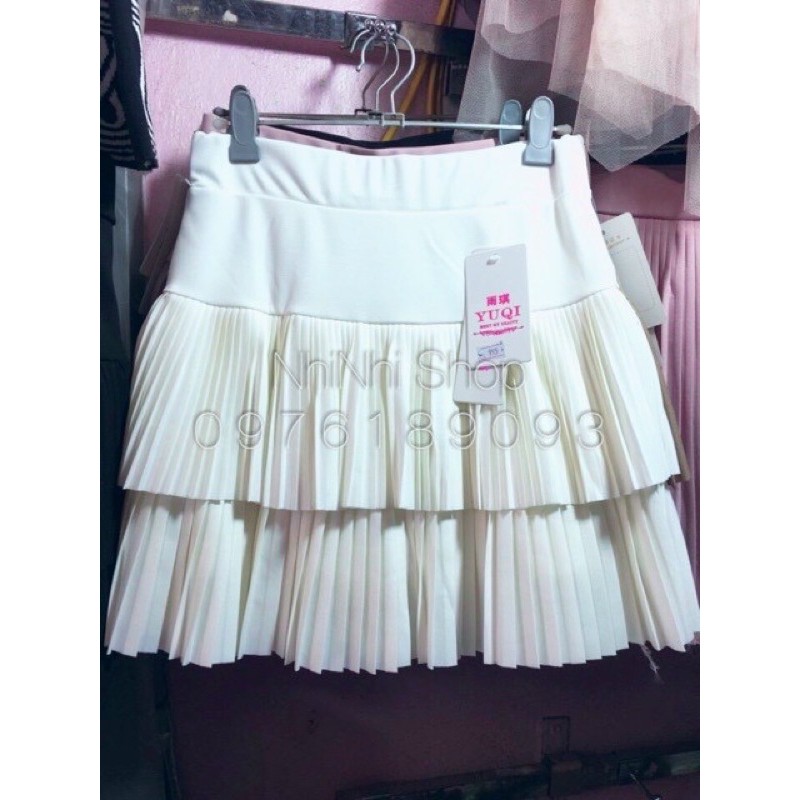[ Mã FAXANH55 giảm 10K đơn 50K] Chân váy xếp ly 2 tầng thun cao cấp - S0U | BigBuy360 - bigbuy360.vn