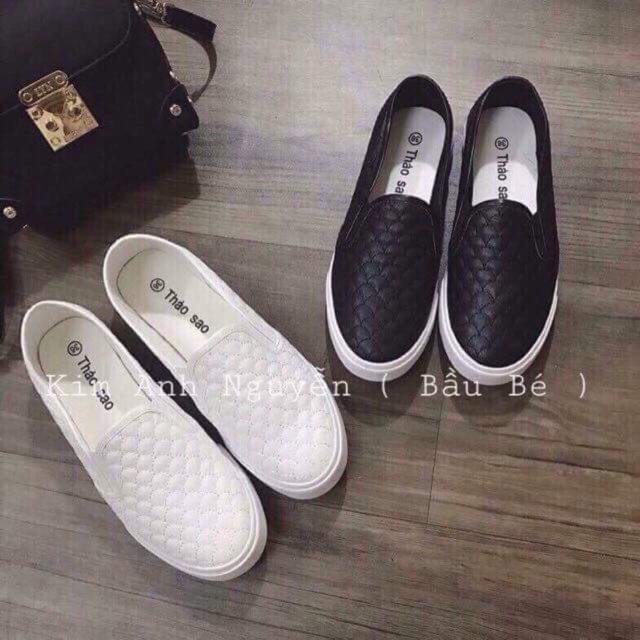 Giầy nữ slipon da cá