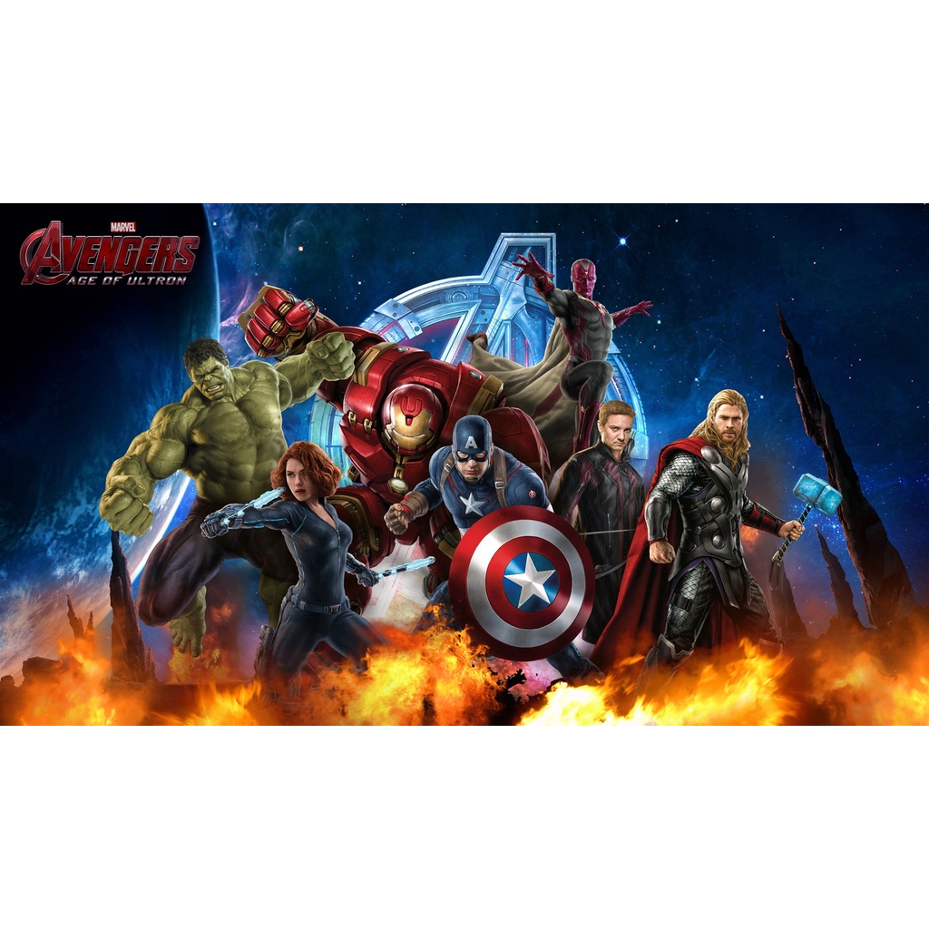 Poster A3, A4, A5 dán tường Marvel, decal trang trí có keo TONG HOP - Mẫu 3, nhận in theo yêu cầu