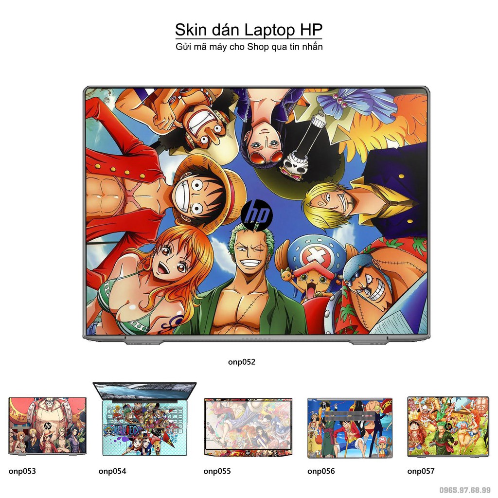 Skin dán Laptop HP in hình Vua hải tặc (inbox mã máy cho Shop)