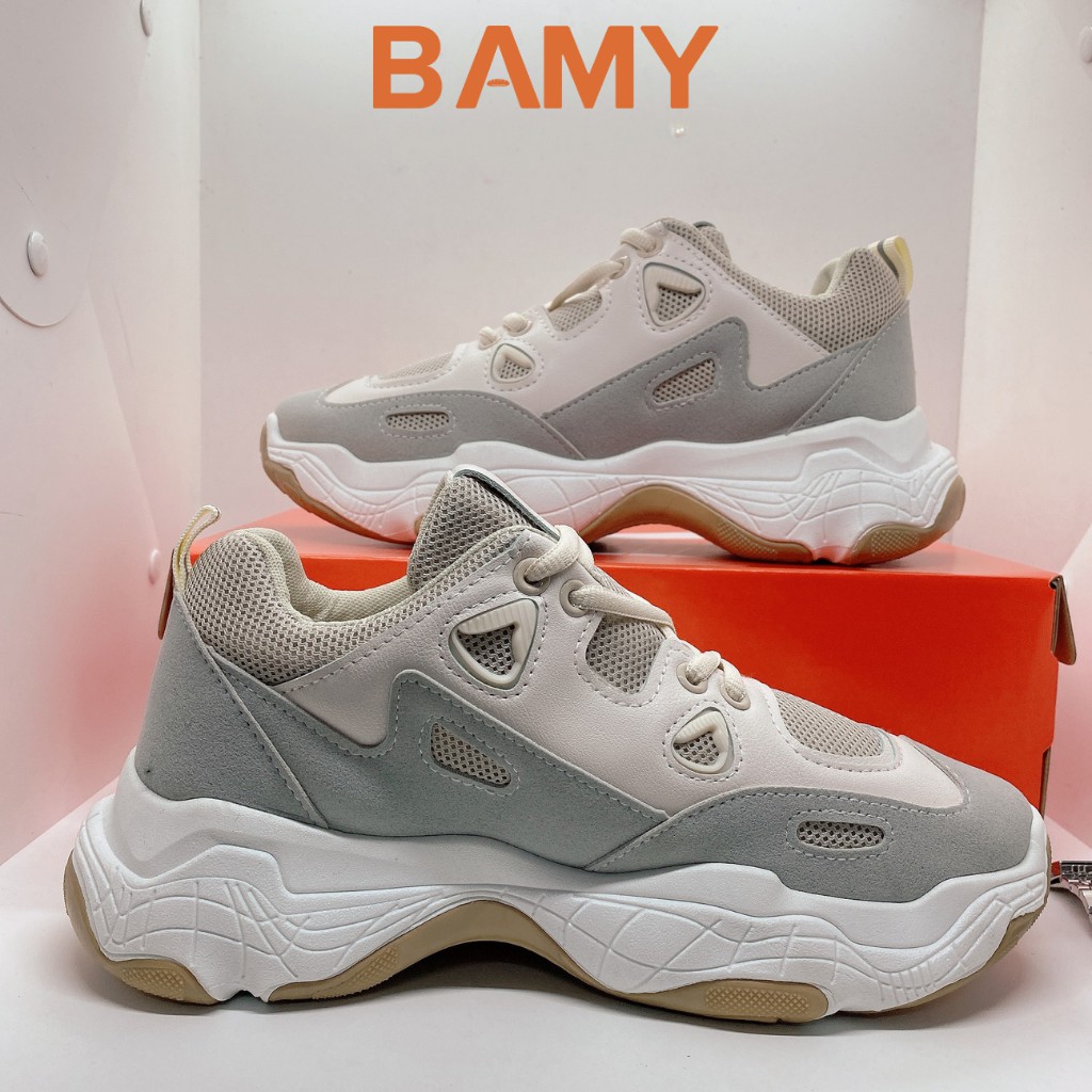 Giày Thể Thao Nam BAMY Tăng Chiều Cao, Giày Sneaker Độn đế hầm hố, Thiết kế Da PU Đẳng Cấp - M83