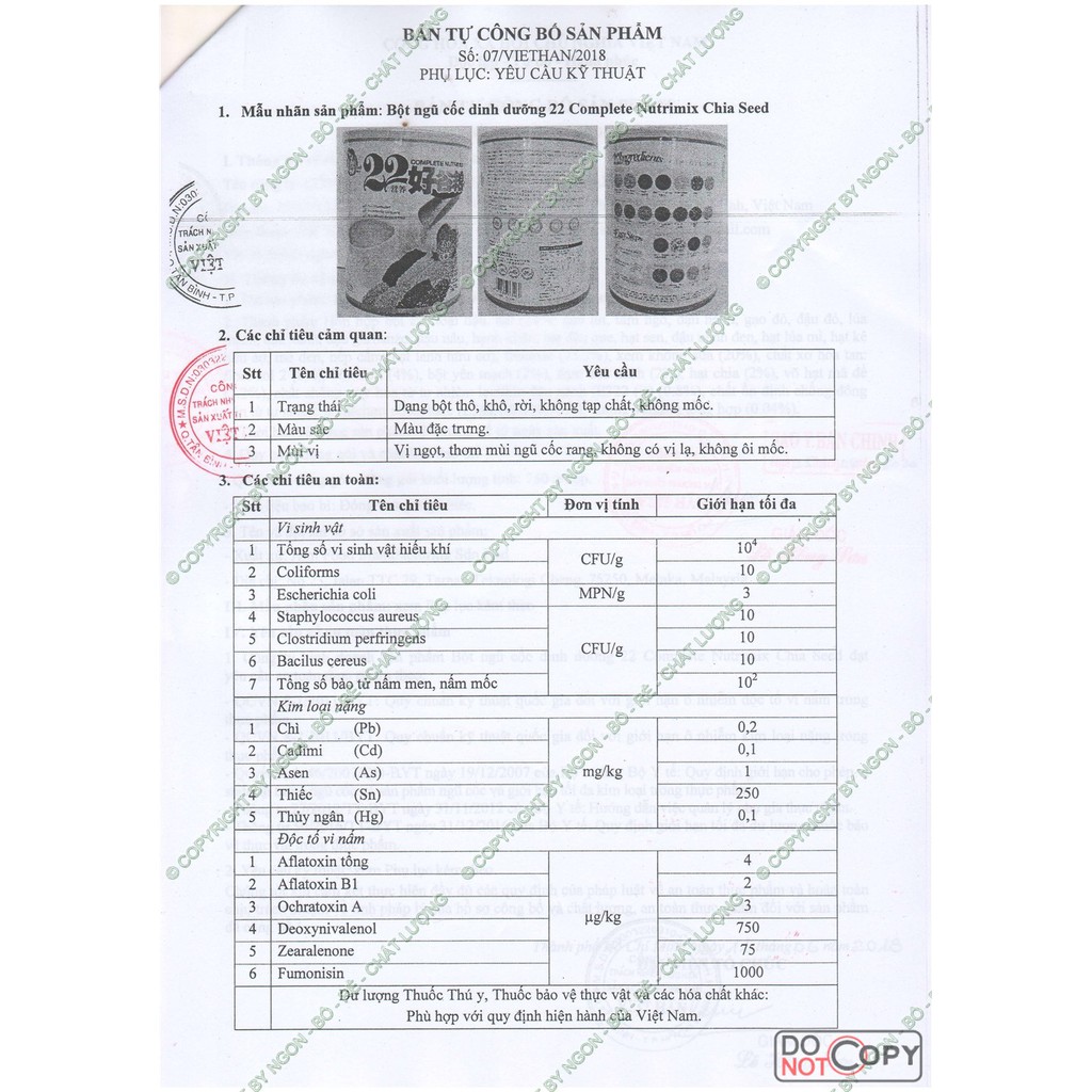 Bột ngũ cốc dinh dưỡng cao cấp 22 dưỡng chất 22 Complete Nutrimix - Chia Seed  750g hộp thiếc