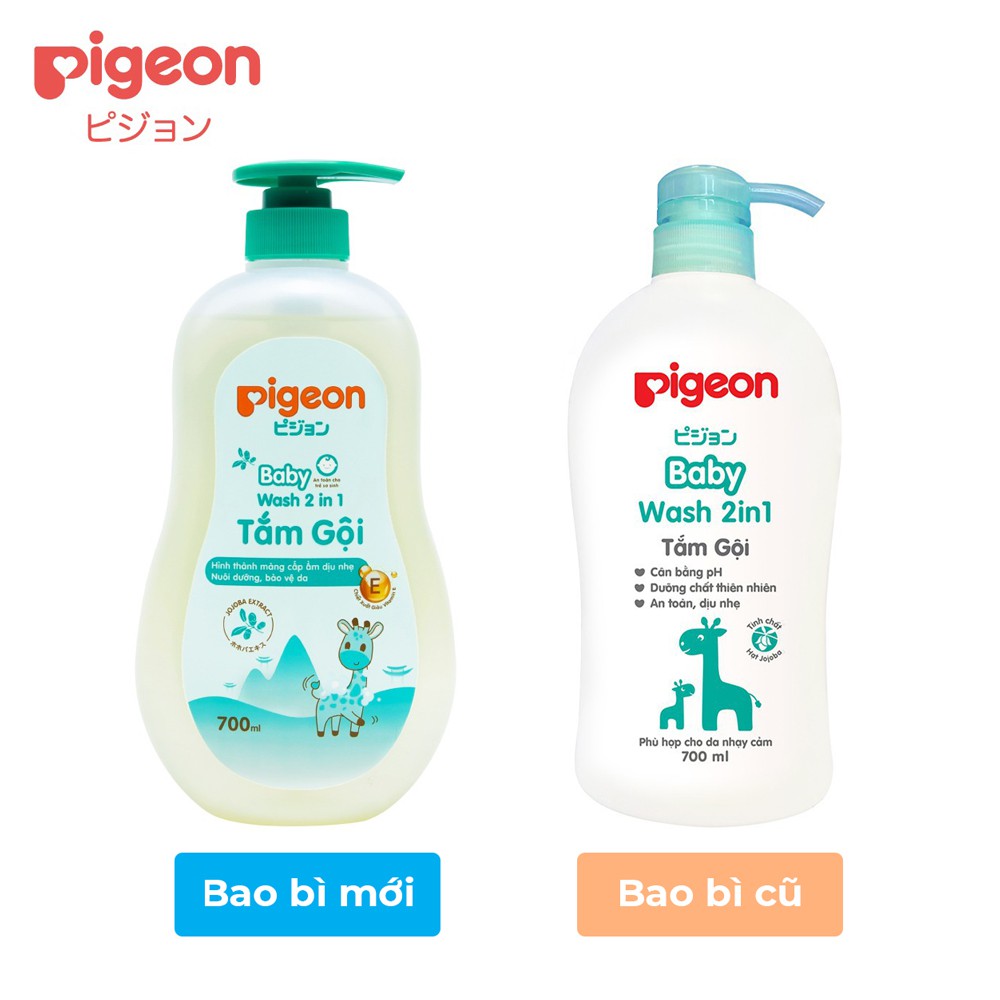 [Chính Hãng] Sữa tắm gội dịu nhẹ Pigeon 700ml 2in1 Hoa hướng dương / Jojoba - Sữa tắm Pigeon cho bé