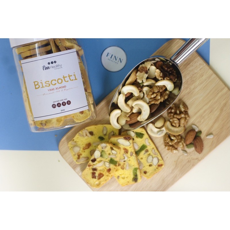 Bánh BISCOTTI Nguyên Cám 100% vị MATCHA - Bánh Ngũ Cốc Nướng Ăn Kiêng Không Đường by Finn Healthy | BigBuy360 - bigbuy360.vn