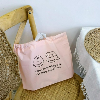 Túi Xách Tay Cỡ Lớn In Hoạt Hình Snoopy Dễ Thương