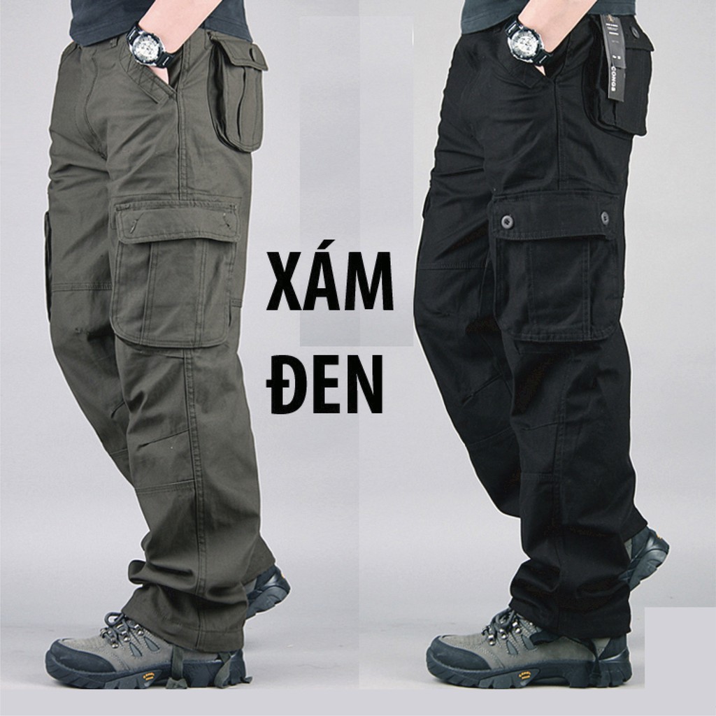 Quần túi hộp Kaki Pedona phong cách lính, chất vải dày dặn, cao cấp, không phai không nhăn, BST quần ống rộng nam