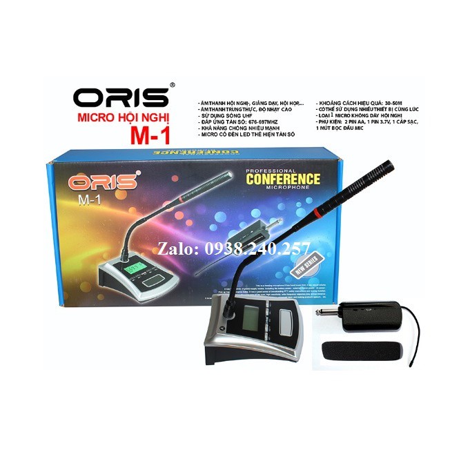 Micro hội nghị, cổ ngỗng oris M1, oris M2 to rõ, chuyên nghiệp, chỉnh được tần số riêng sóng UHF