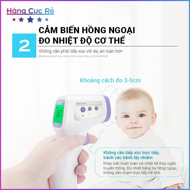 Nhiệt kế hồng ngoại không tiếp xúc và nhiệt kế đo trán chính hãng, máy đo nhiệt độ loại tốt , BH 24 THÁNG