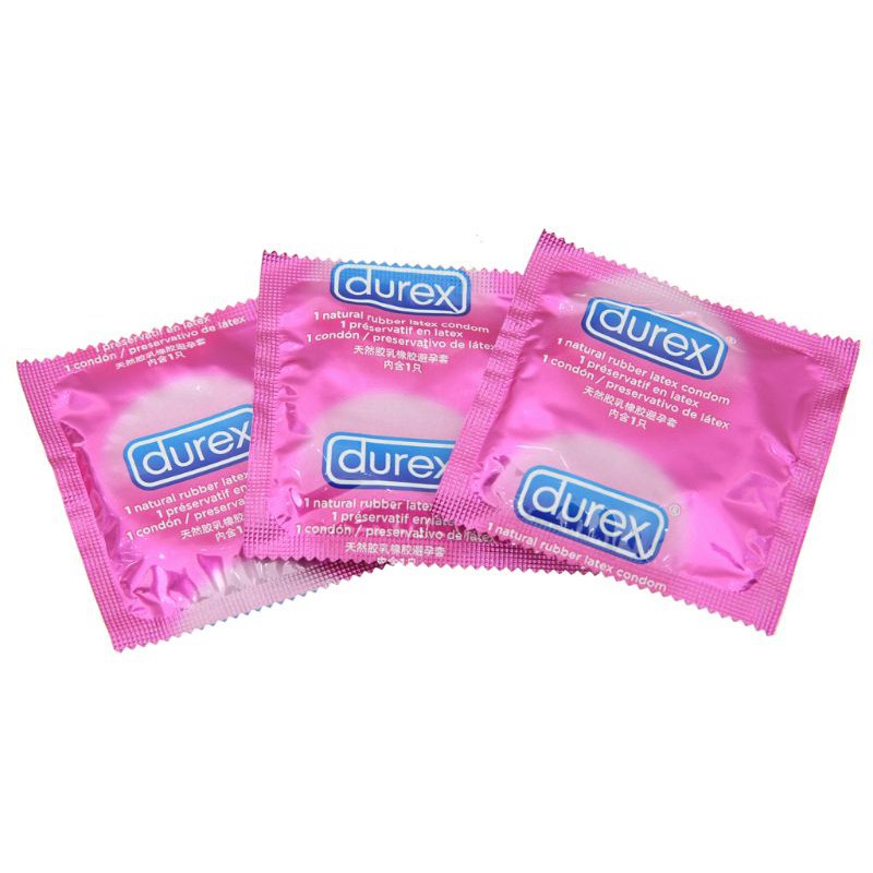 [CHE TÊN] HỘP 3 cái bao cao su Durex Pleasuremax hạt nổi 56mm