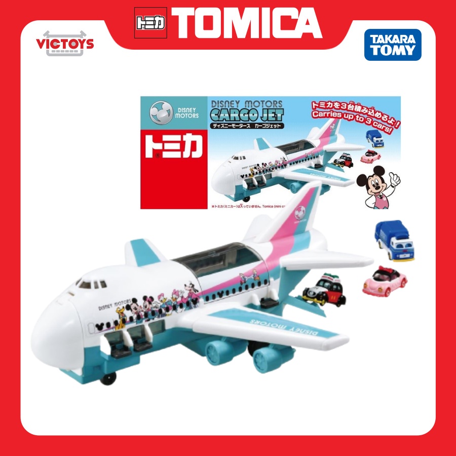 Bộ Đồ Chơi Máy Bay Takara Tomy Tomica Disney Motors Car Cargo Jet - Fullbox Hàng Chính Hãng - Victoys