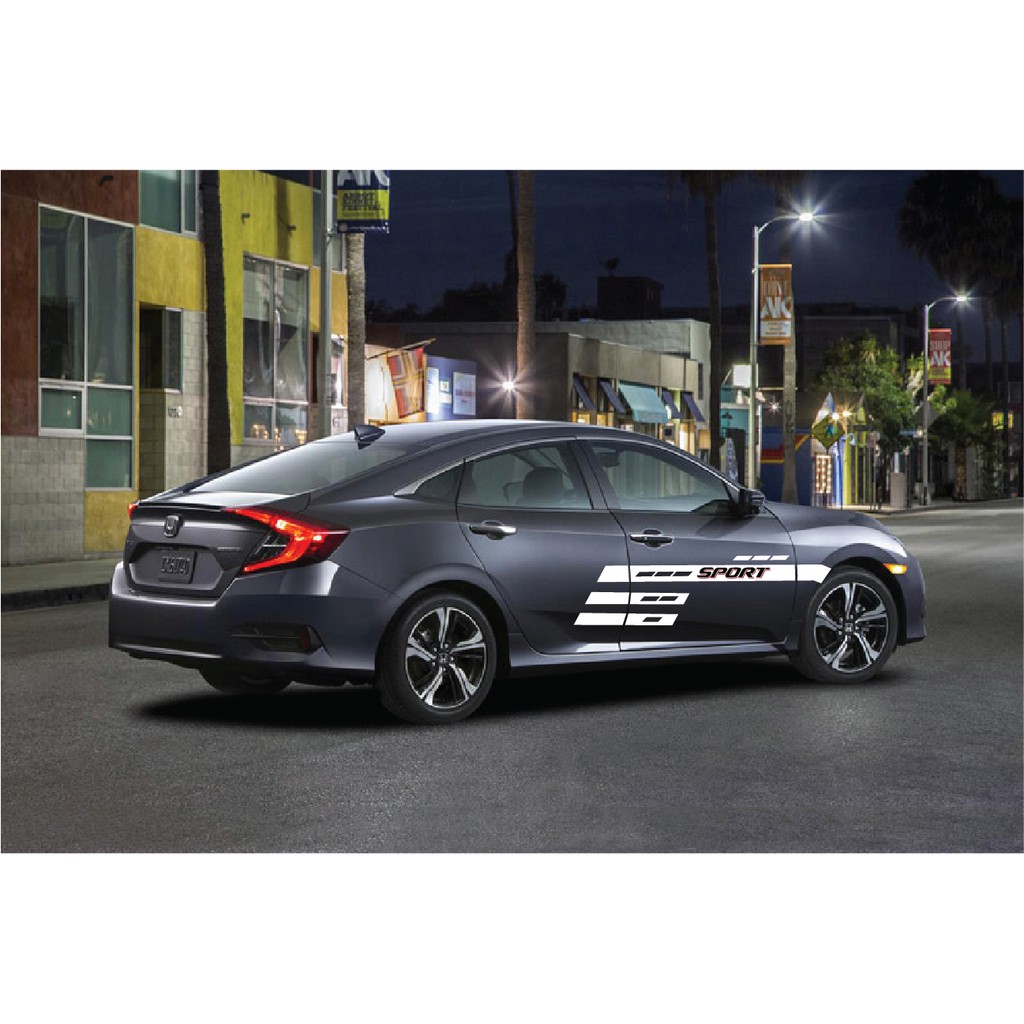 Tem xe Honda City dán 2 bên sườn - tem xe ô tô giá rẻ hà nội