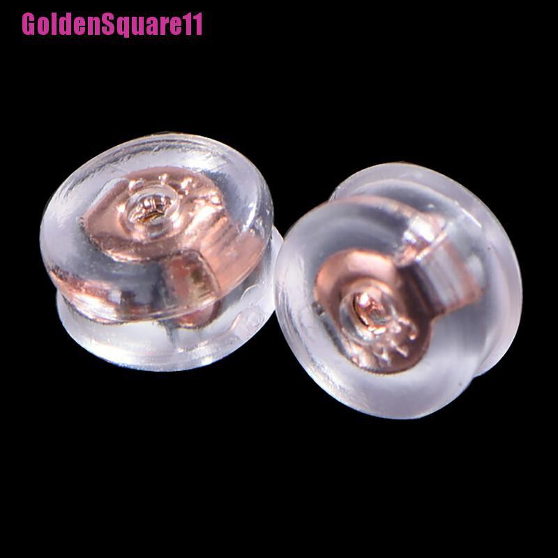 Bộ 10 Nút Bịt Bông Tai Bằng Nhựa Mềm Trong Suốt Tiện Dụng