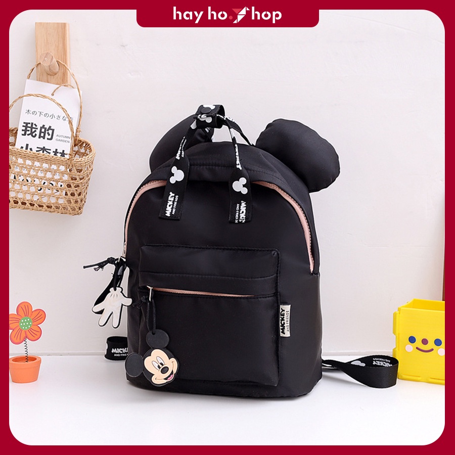Balo cho bé mẫu giáo unisex hình thú chuột hoạt hình đáng yêu phong cách Hàn Quốc cho bé từ 1 tuổi đến 5 tuổi