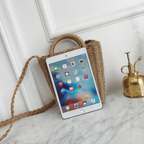 Labonia-Túi cói đựng đồ thiết kế quai cầm tròn tiện dụng