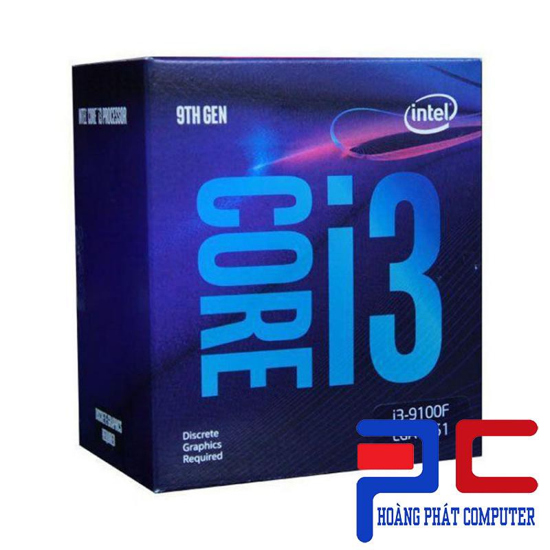 CPU Intel Core i3-9100F (3.6Ghz, 4 nhân 4 luồng, 6MB Cache, 65W) - Socket Intel LGA 1151-v2 - BH : 36T