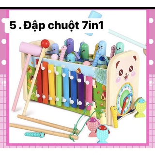 ❌❌Đồ chơi gỗ đập chuột 7in 1 cho bé