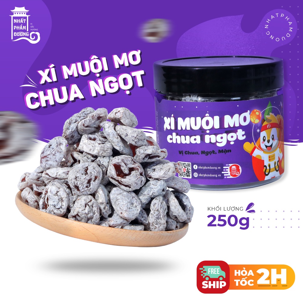 Xí muội mơ chua ngọt không hạt 250g Nhất Phẩm Đường ô mai đặc sản Hà Nội