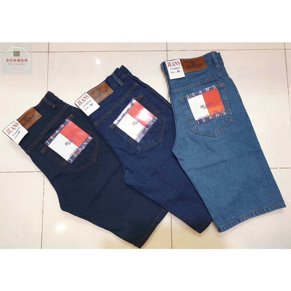 Quần Jean Lửng Nam-Quần Short Jean Nam Cao Cấp SUNMEN-Hàng VNXK 100%