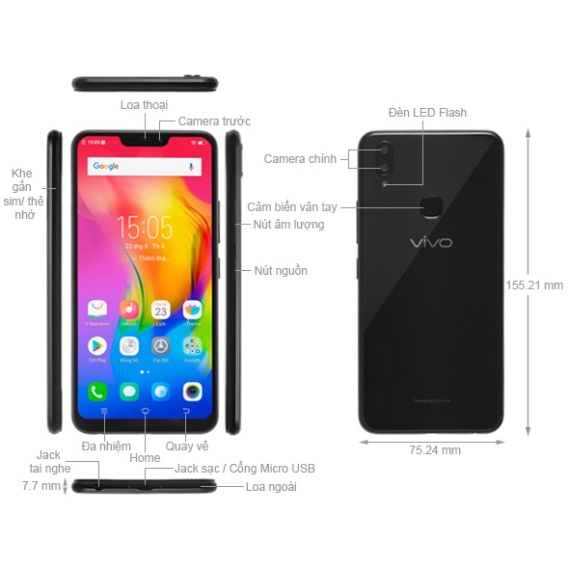 Điện thoại Vivo Y85 Ram 4/128GB Mới - HÀNG CHÍNH HÃNG siêu SALE MSP 021