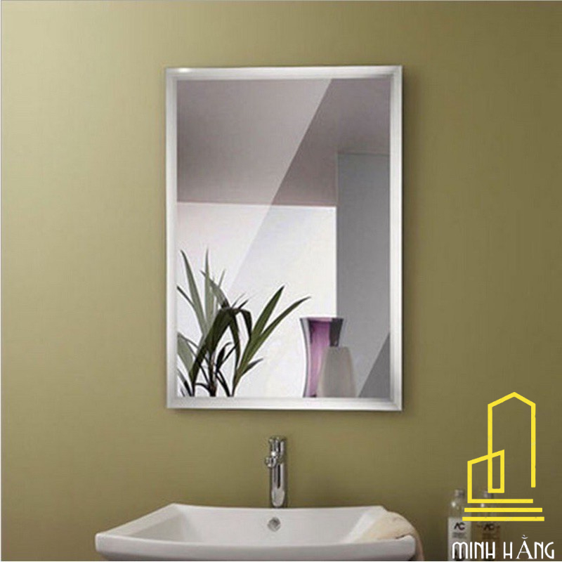 GƯƠNG VÀ KỆ GƯƠNG NHÀ TẮM  KÈM PAS GƯƠNG KÍCH THƯỚC 45X60CM