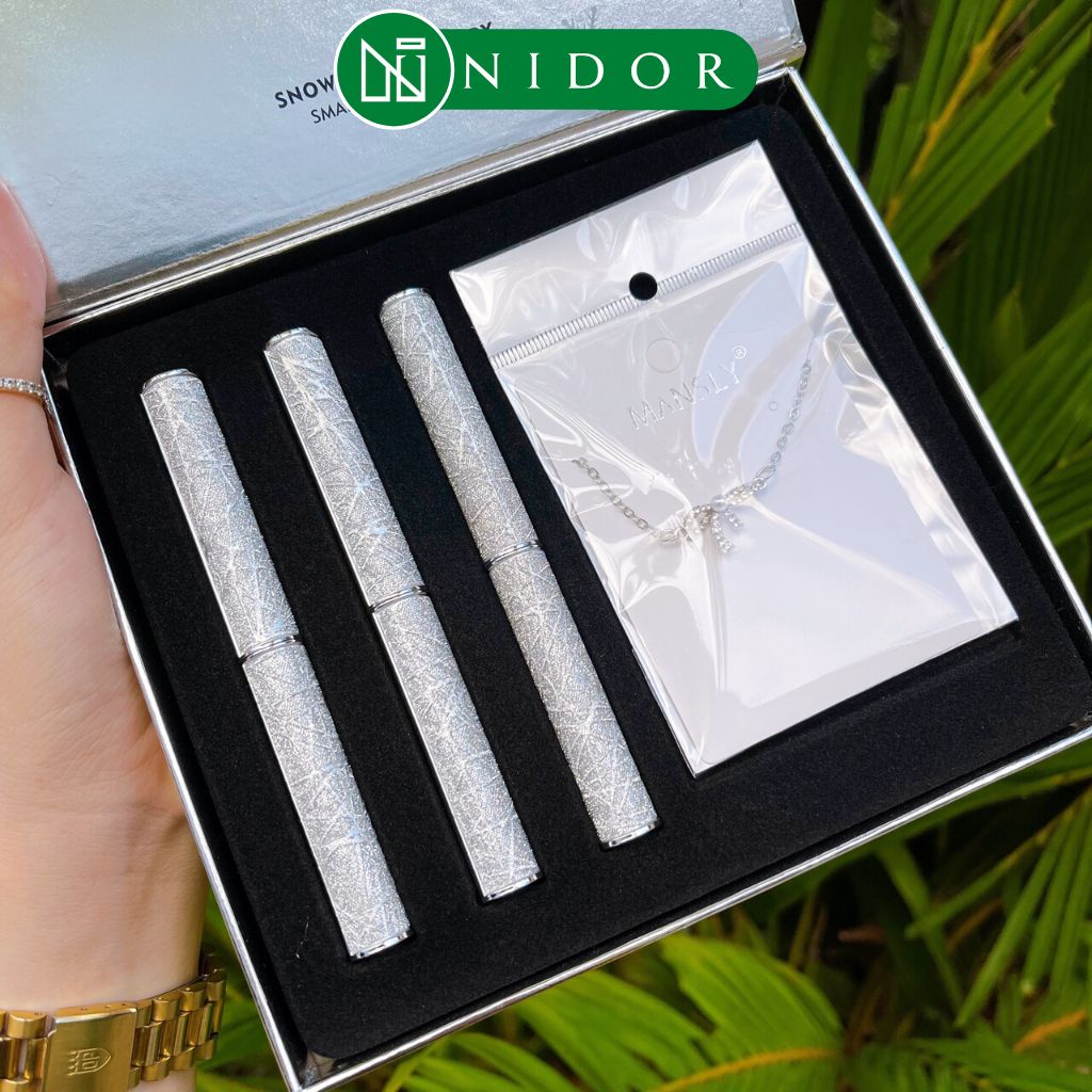 [TẶNG DÂY CHUYỀN] Set 3 Thỏi Son Nhung Mịn Tặng Kèm Dây Chuyền INOX MANSLY