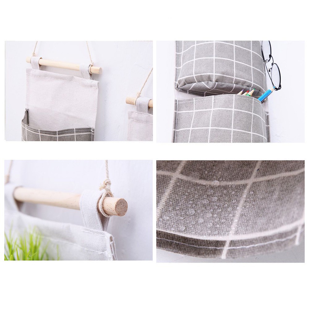 Túi Vải Treo Tường 3 Ngăn Đa Năng, Đựng Đồ Cá Nhân Tiện Dụng - Văn Phòng Phẩm Sáng Tạo 2355 Lamon Store
