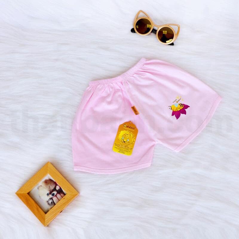 Combo 5 quần ngắn sơ sinh Babiboo vải 100%cotton đủ màu xinh xắn