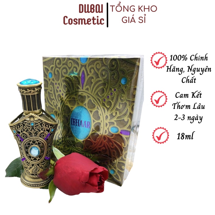 Tinh Dầu Nước Hoa Dubai Nội Địa Nam Cao Cấp IBHAAR 18ml - Dubai Cosmetic